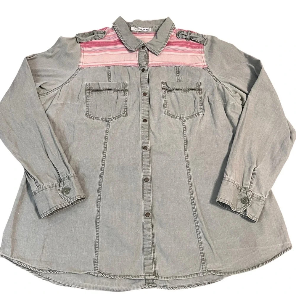 Maurice’s Button Down‎ Southwest Metal Accent Shirt